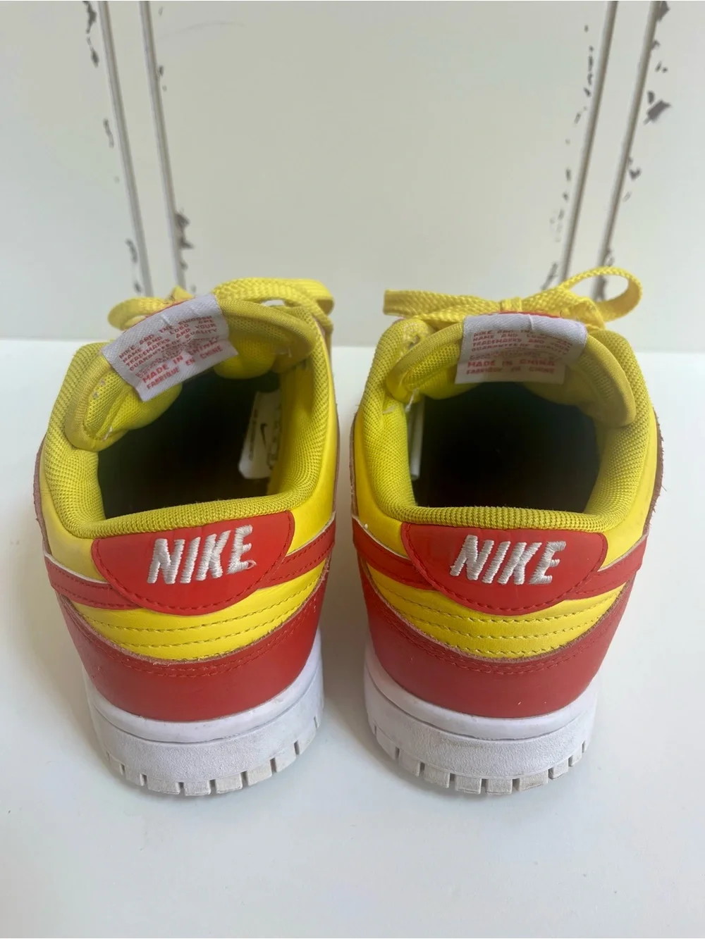 Nike Dunk Low ‘Midas Gold’ Retro Sneakers Red Yellow Size 7